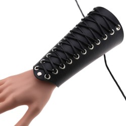 strap leather bracers