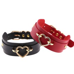 golden heart punk collar